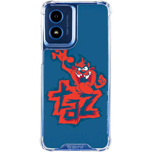 Looney Tunes Tasmanian Devil Blue Moto G 5G (2024) Clear Case